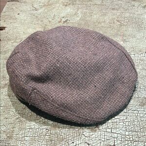 VTG Country Gentleman Grey Tweed Look Wool Newsboy Cabbie Gatsby Hat Cap 7 1/4